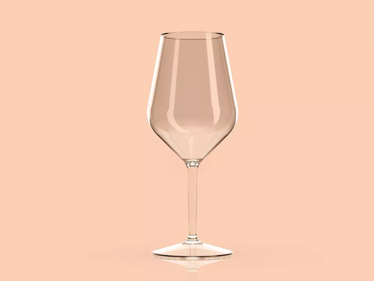 fluweel driehoek Oogverblindend Kunststof wijnglas Happy Glass (set van 2) - Spacompany