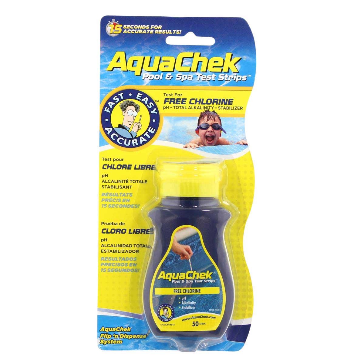 Aquachek Yellow Teststrips PH/chloor/Alkalinity/Stabiliser