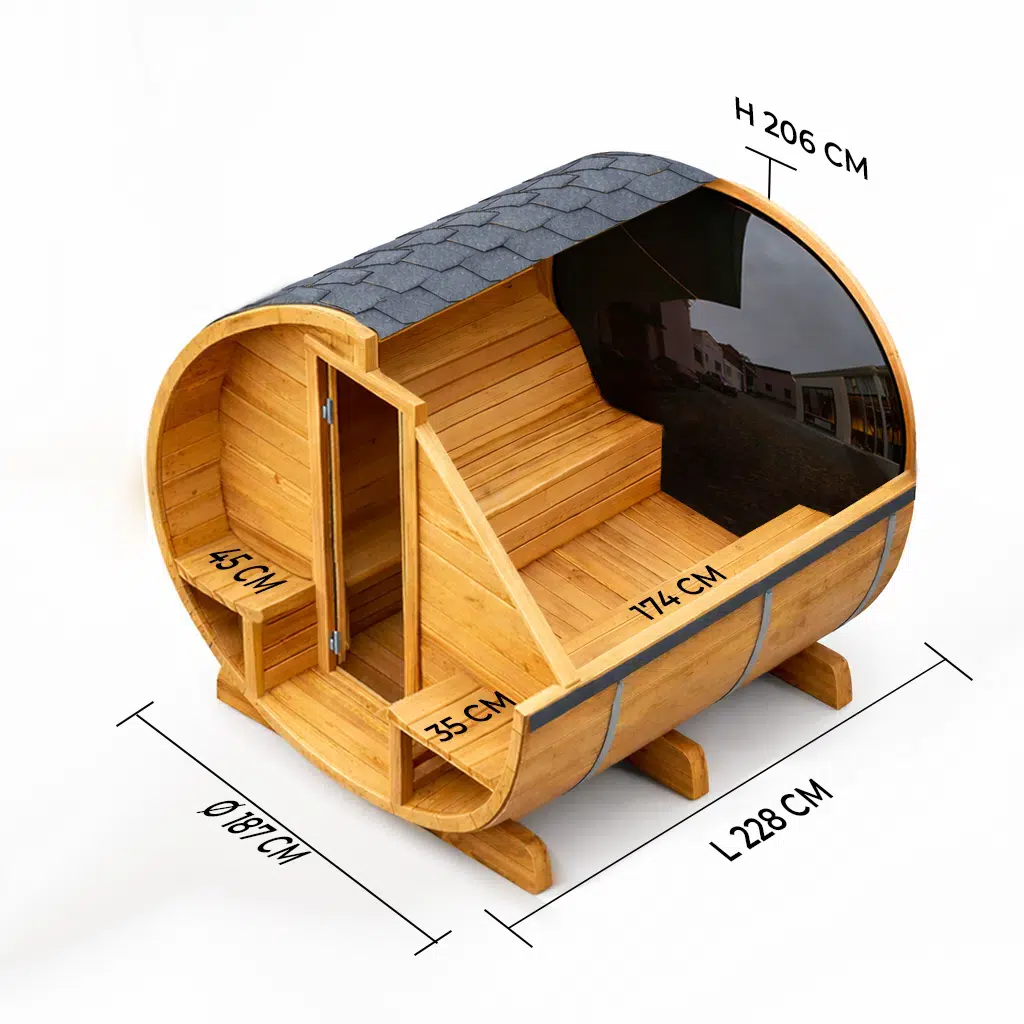 Barrelsauna-Panorama Sauna barrel EVO Panoramic (kopie)