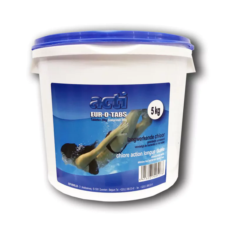 Eur-O-tabs 200gr / 5KG chloortabs voor zwembaden