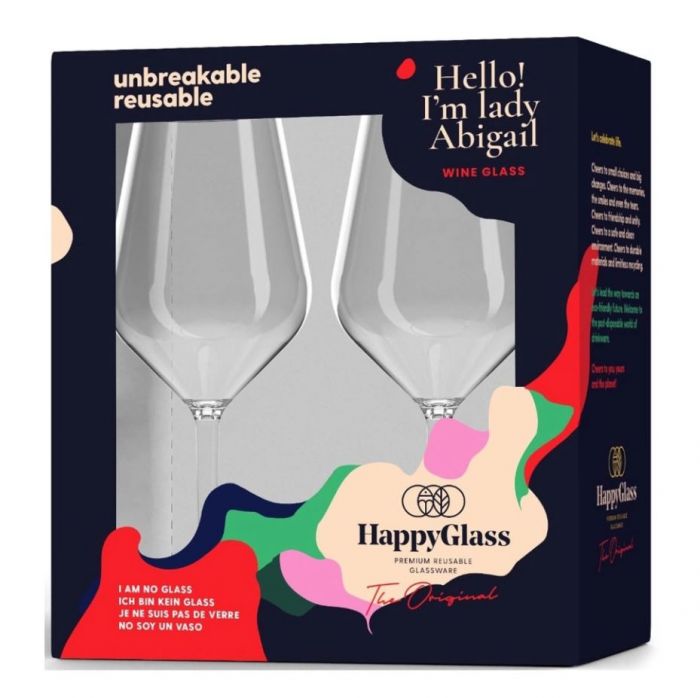 Kunststof wijnglas Happy Glass (set van 2)