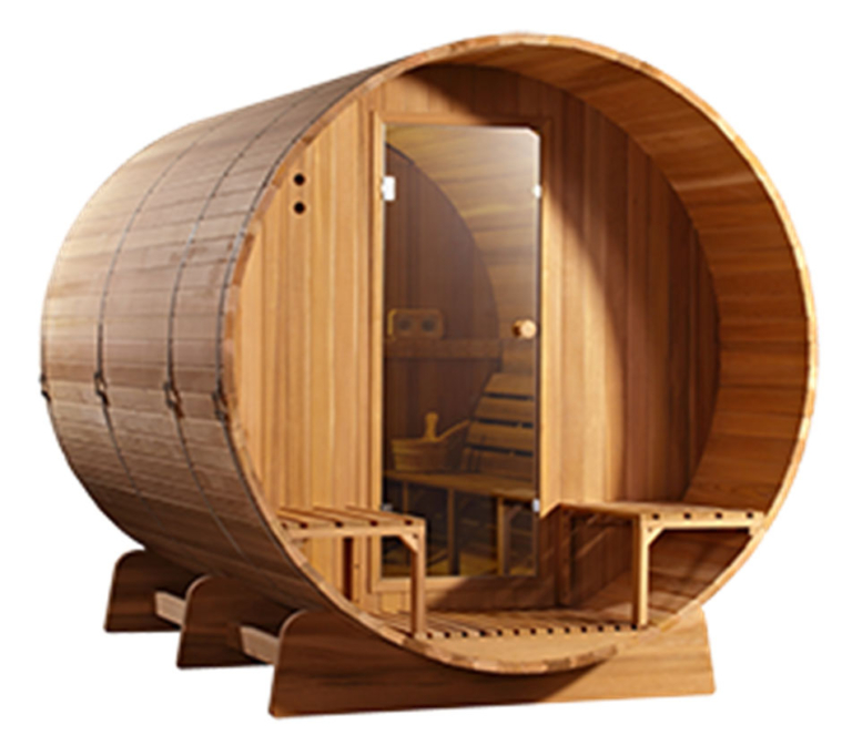 Sauna Barrel HW knotty ceder